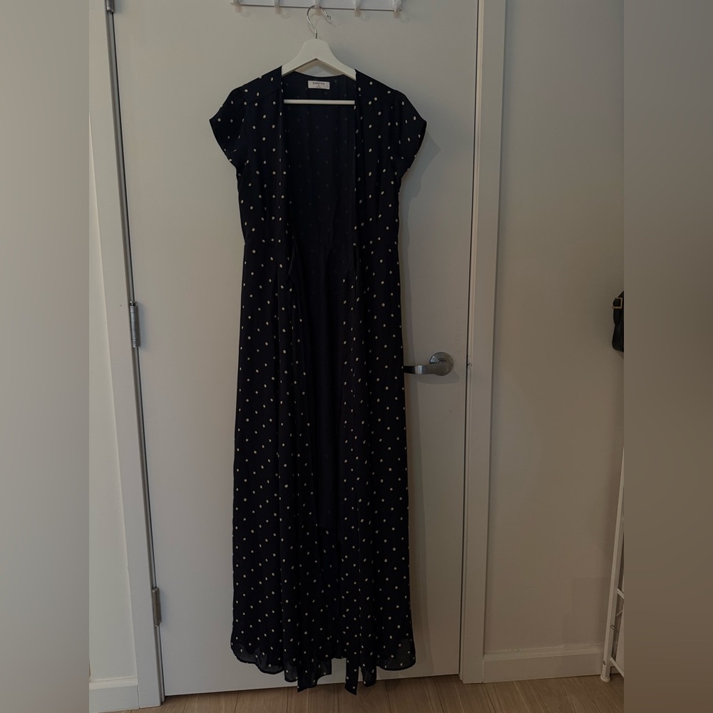 Aritzia Babaton Maxi Polka Wrap Dress - M - Picture 2 of 4